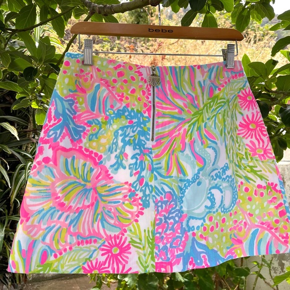 Lilly Pulitzer Pink and Blue Floral Skirt - Picture 3 of 7